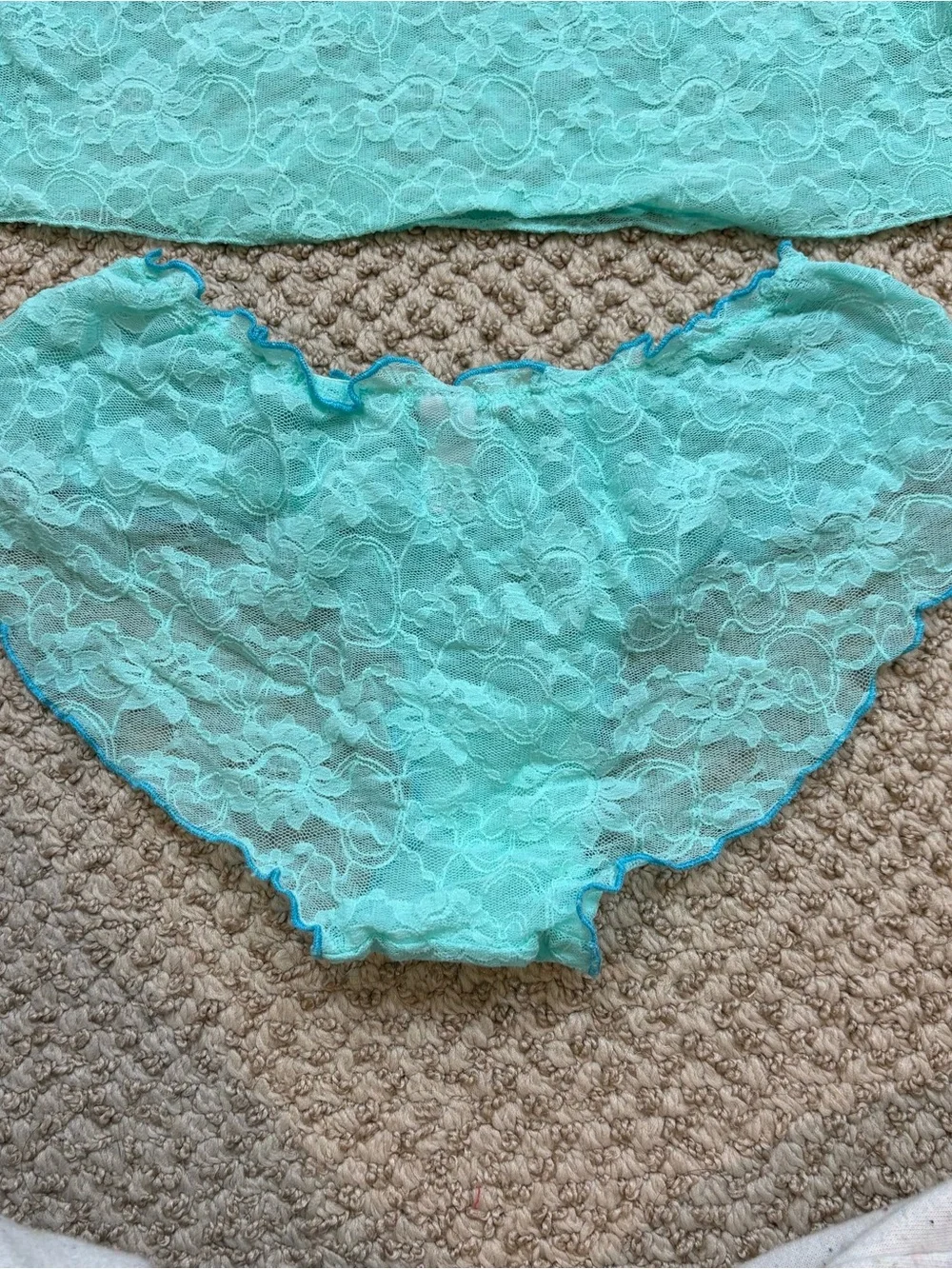 Victoria’s Secret Angels‎ Turquoise Lace Camisole and Matching Panties Size S/M_7